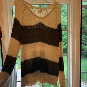 striped oversized sweater